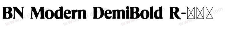 BN Modern DemiBold R字体转换
